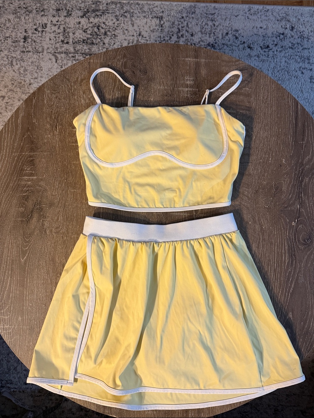 Nova Sport Two-Piece Crop Top and Skirt Set, Size Small